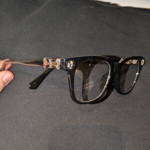Chrome Hearts Glasses Black And Gold